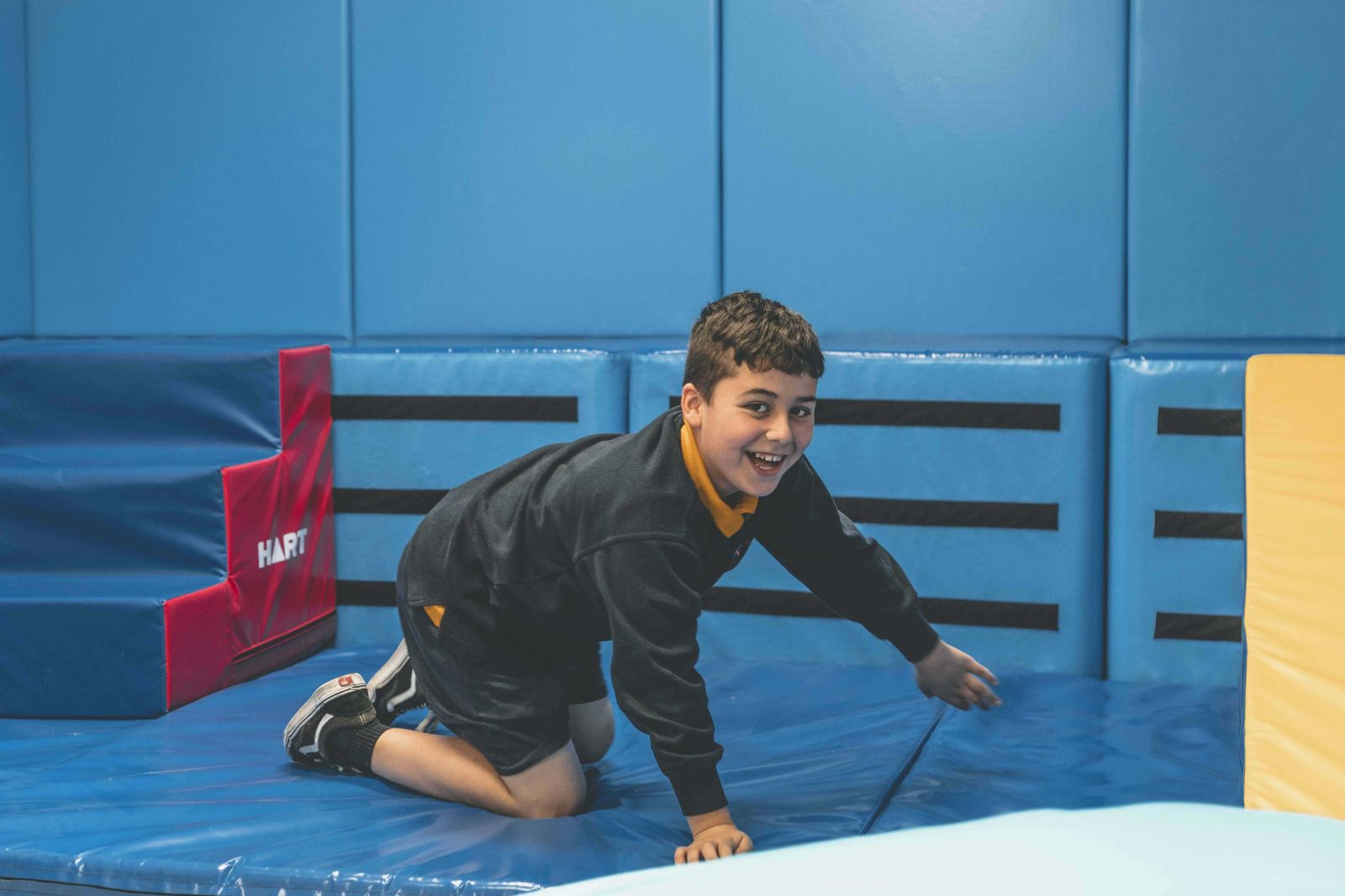 Student having fun in the new sensory room