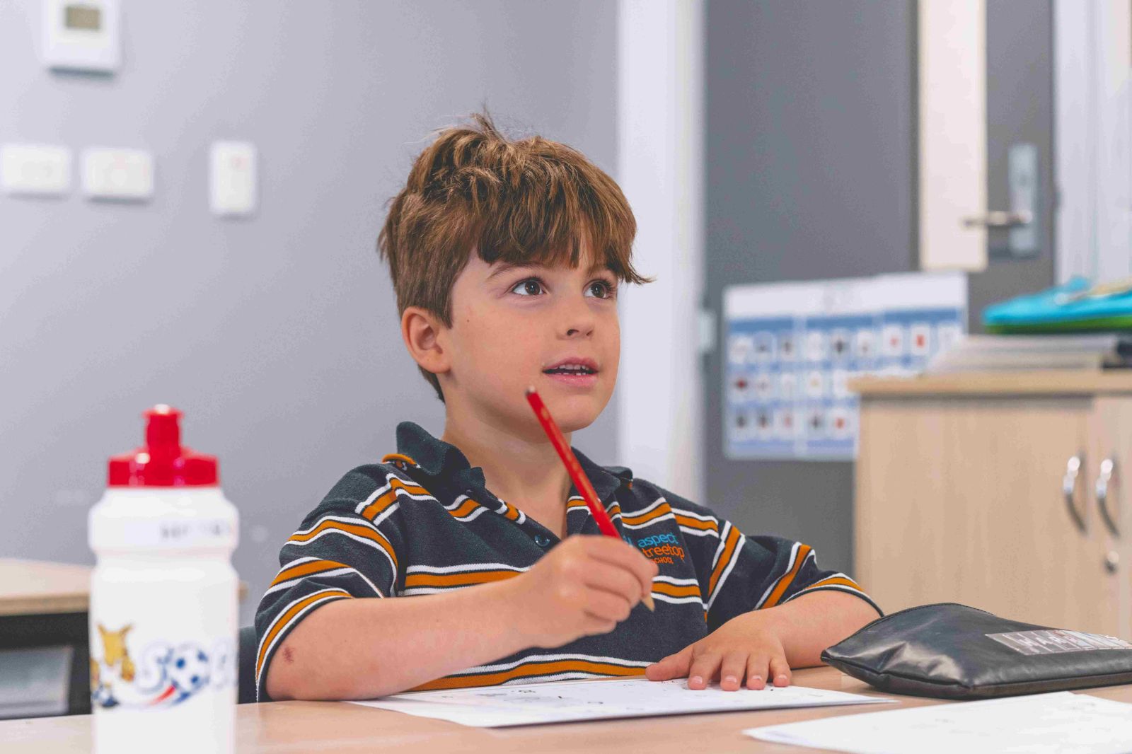 Student completing work