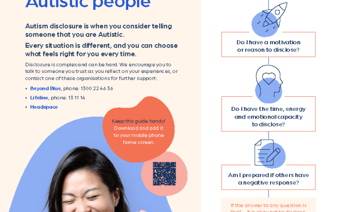 Autism disclosure a guide for Autistic people March 2024 Page 1