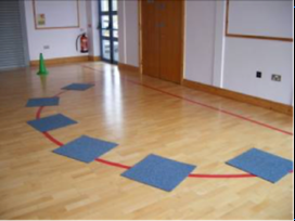 Mats of floor structured supports