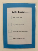 Outside checklist structured supports